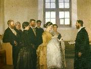 Michael Ancher barnedab i skagens oil painting on canvas